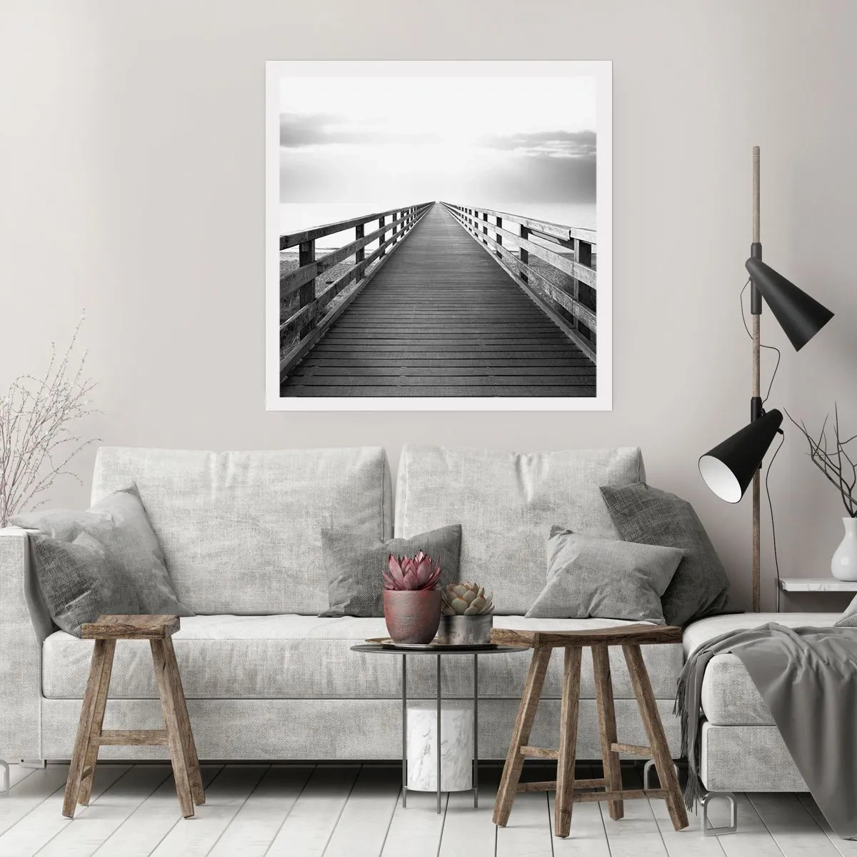 Poster - In de verte ... - 30x30 cm