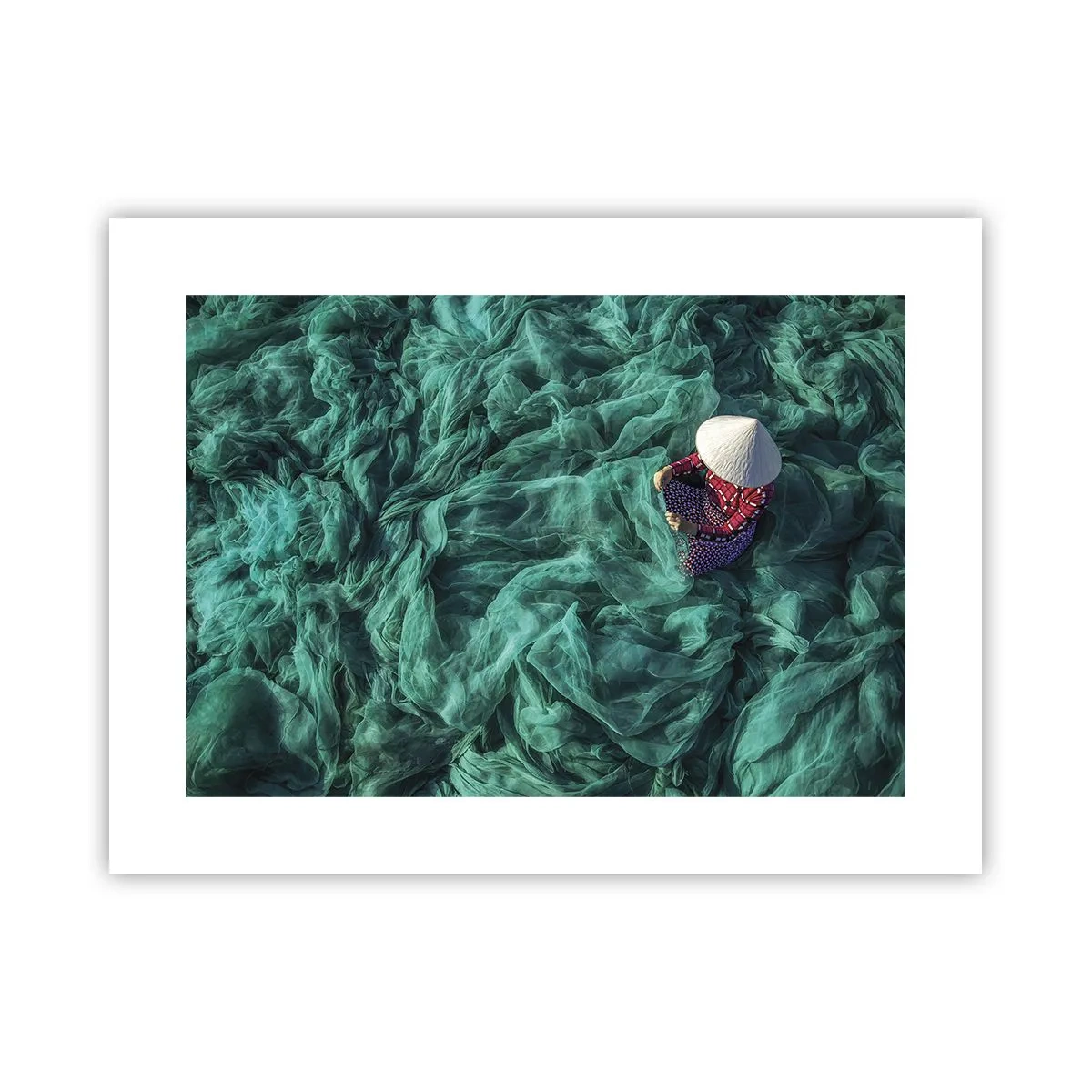 Poster - In een zee van netten - 40x30 cm