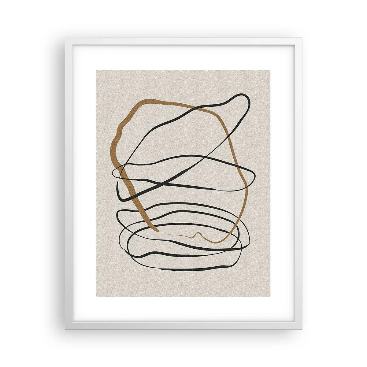 Poster in een witte lijst - Compositie – loopdans - 40x50 cm