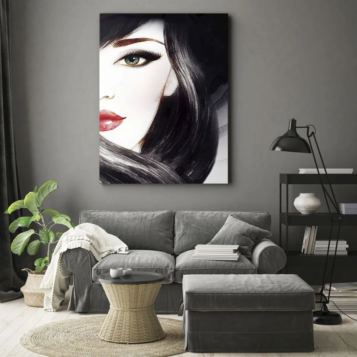 Schilderen op canvas - Saffier look - 45x80 cm