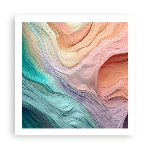 Poster - Regenboog golf - 60x60 cm