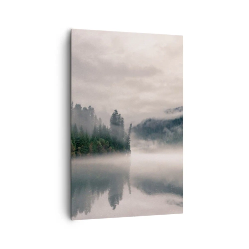 Schilderen op canvas - In reflectie, in de mist - 80x120 cm