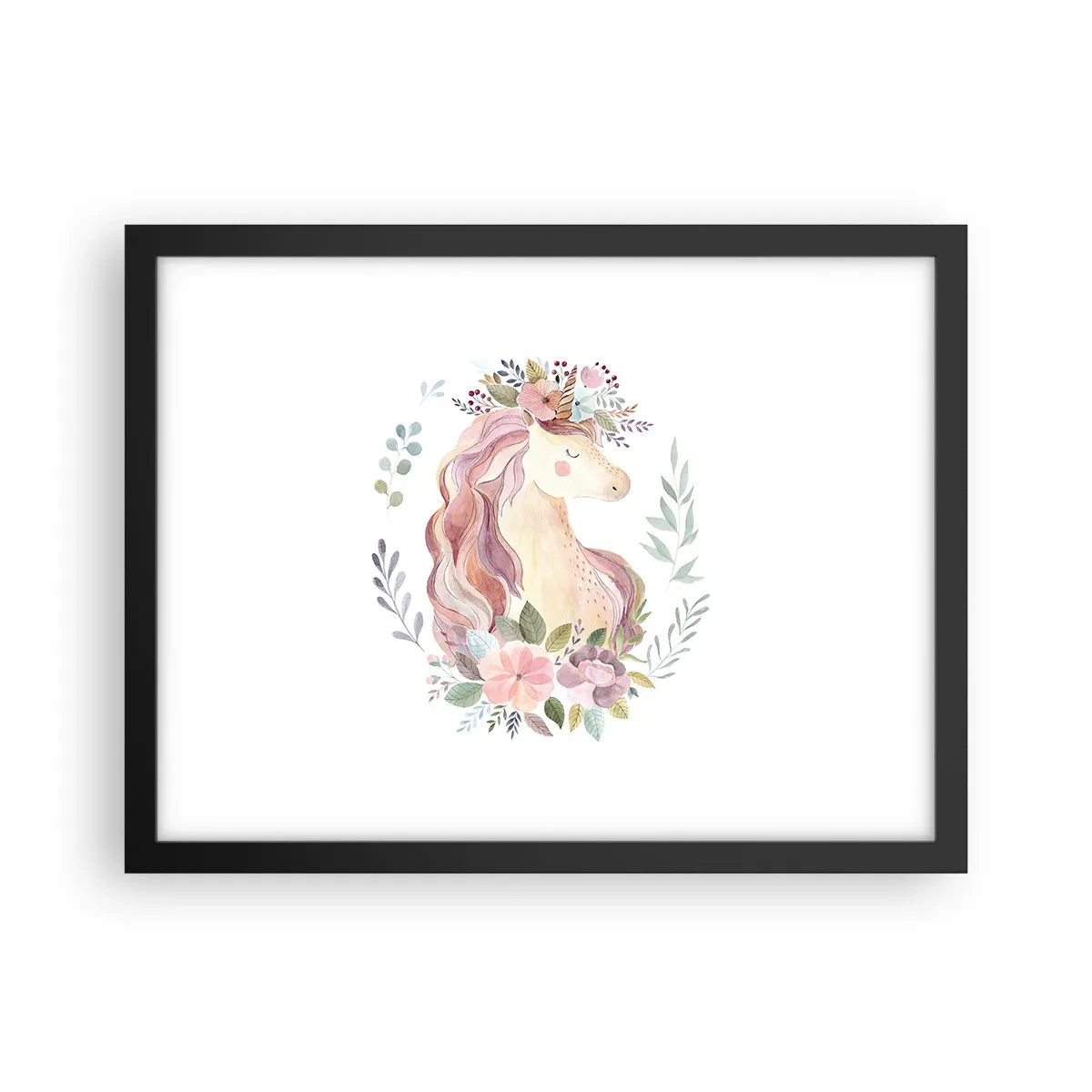 Poster in een zwarte lijst - Een uitnodiging in de wereld van sprookjes - 40x30 cm