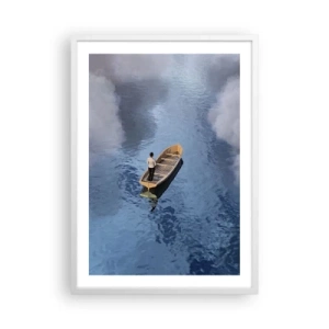 Poster in een witte lijst - Leven – reis – onbekend - 50x70 cm