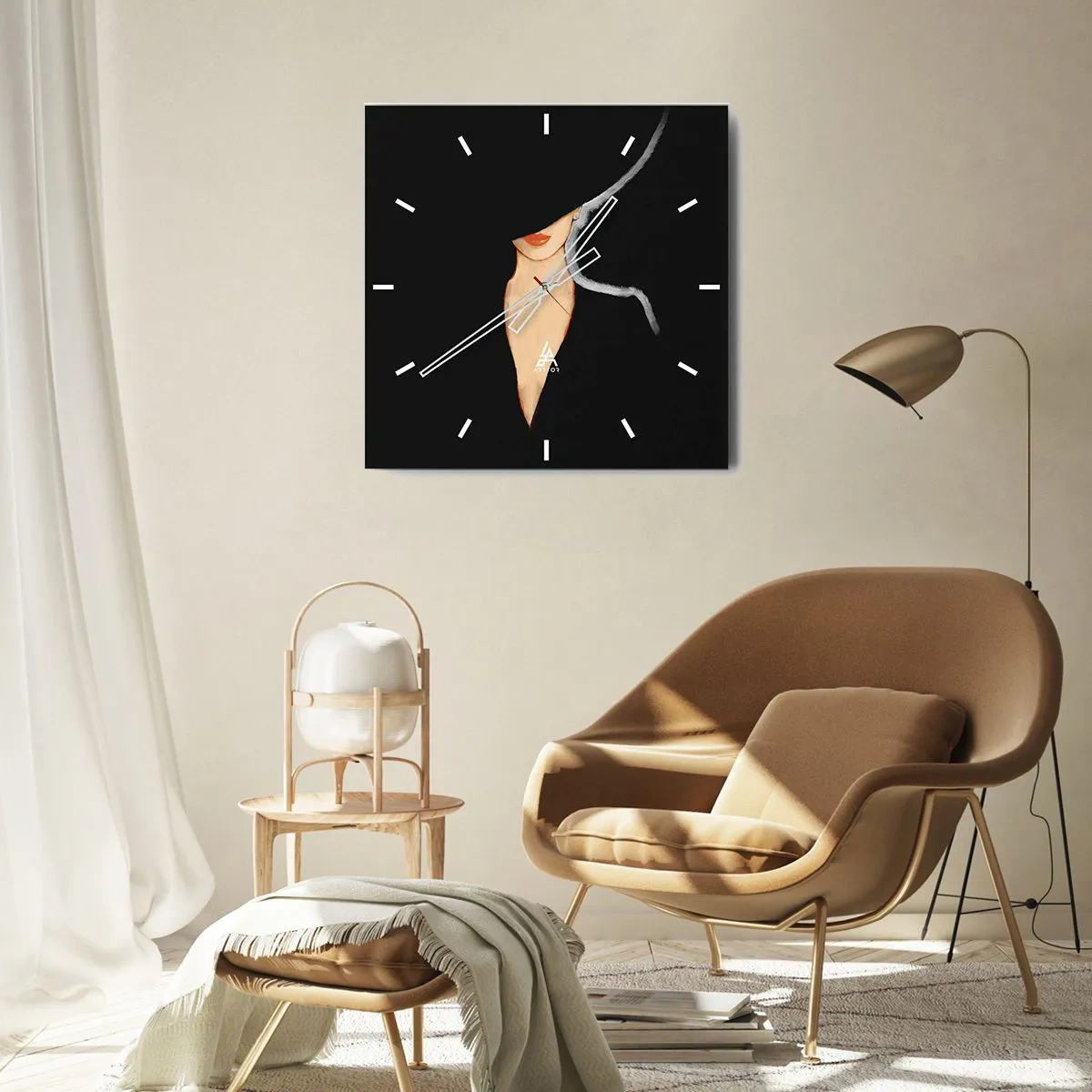 Wandklok - Klok - Elegantie en stijl - 30x30 cm