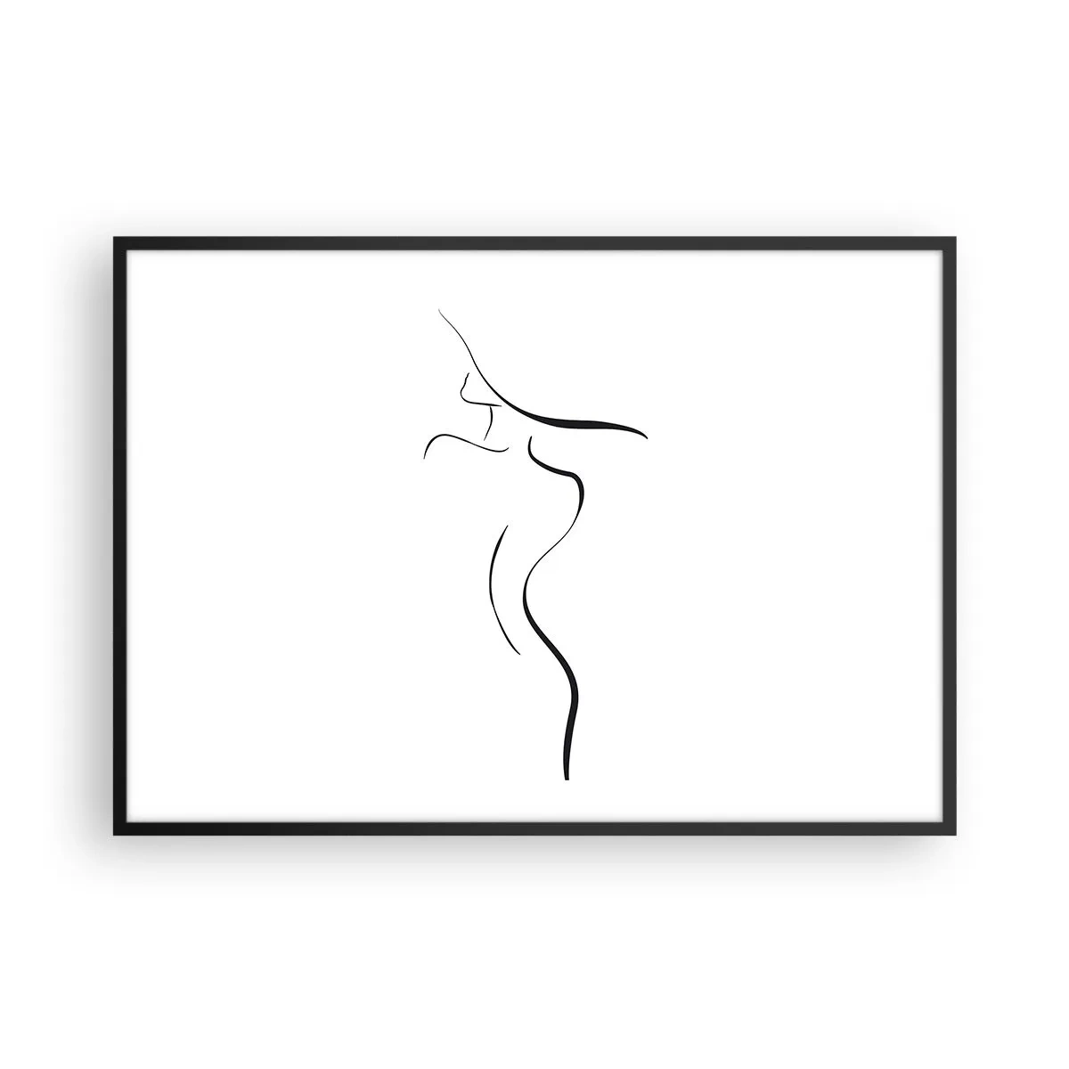 Poster in een zwarte lijst - Ongrijpbaar als een golf - 100x70 cm