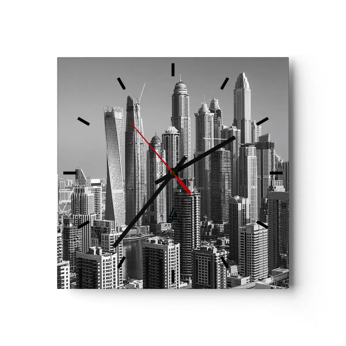 Wandklok - Klok - Stad in de woestijn - 30x30 cm