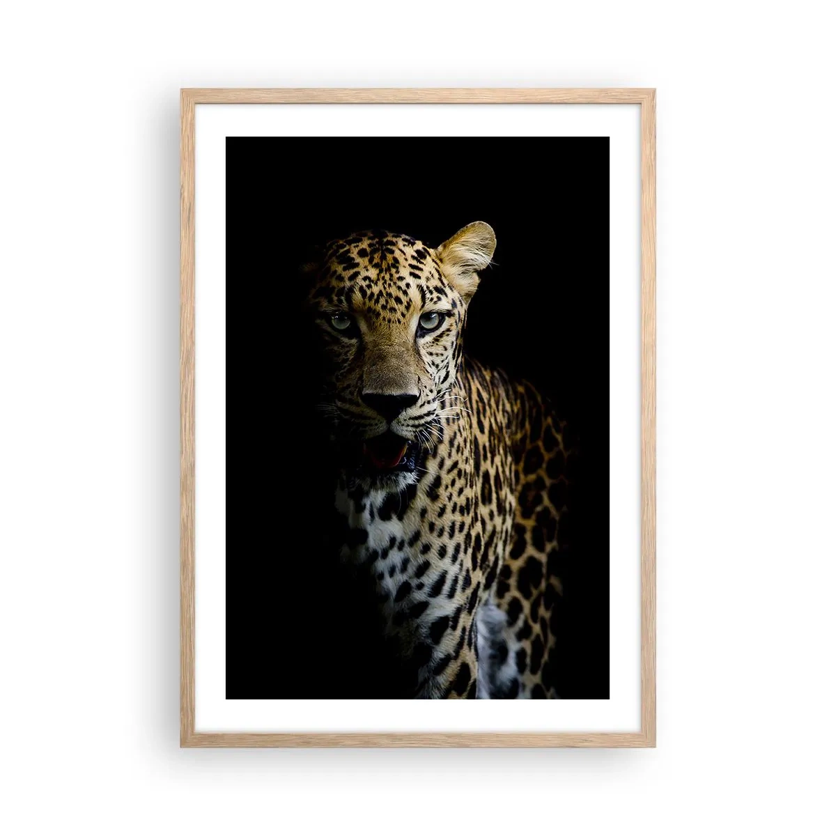 Een poster in een licht eiken lijst - Donkere schoonheid - 50x70 cm