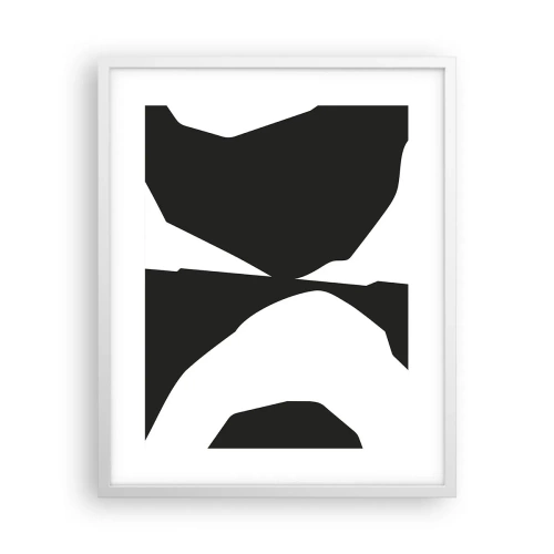 Poster in een witte lijst - Positief – negatief - 40x50 cm