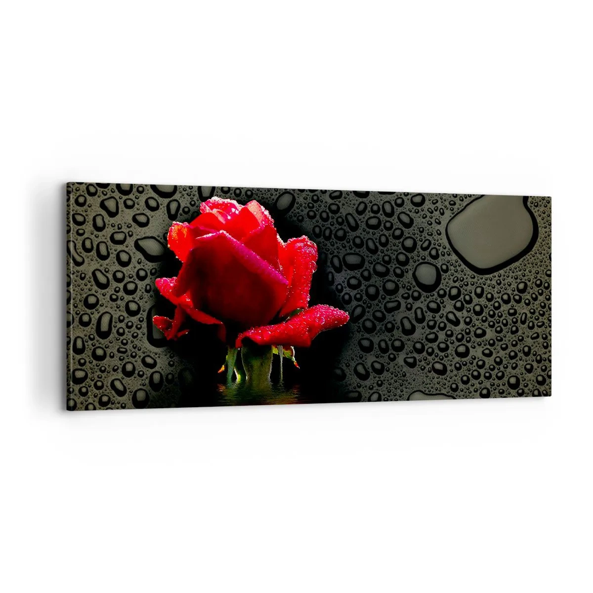 Schilderen op canvas - Rood en zwart - 100x40 cm