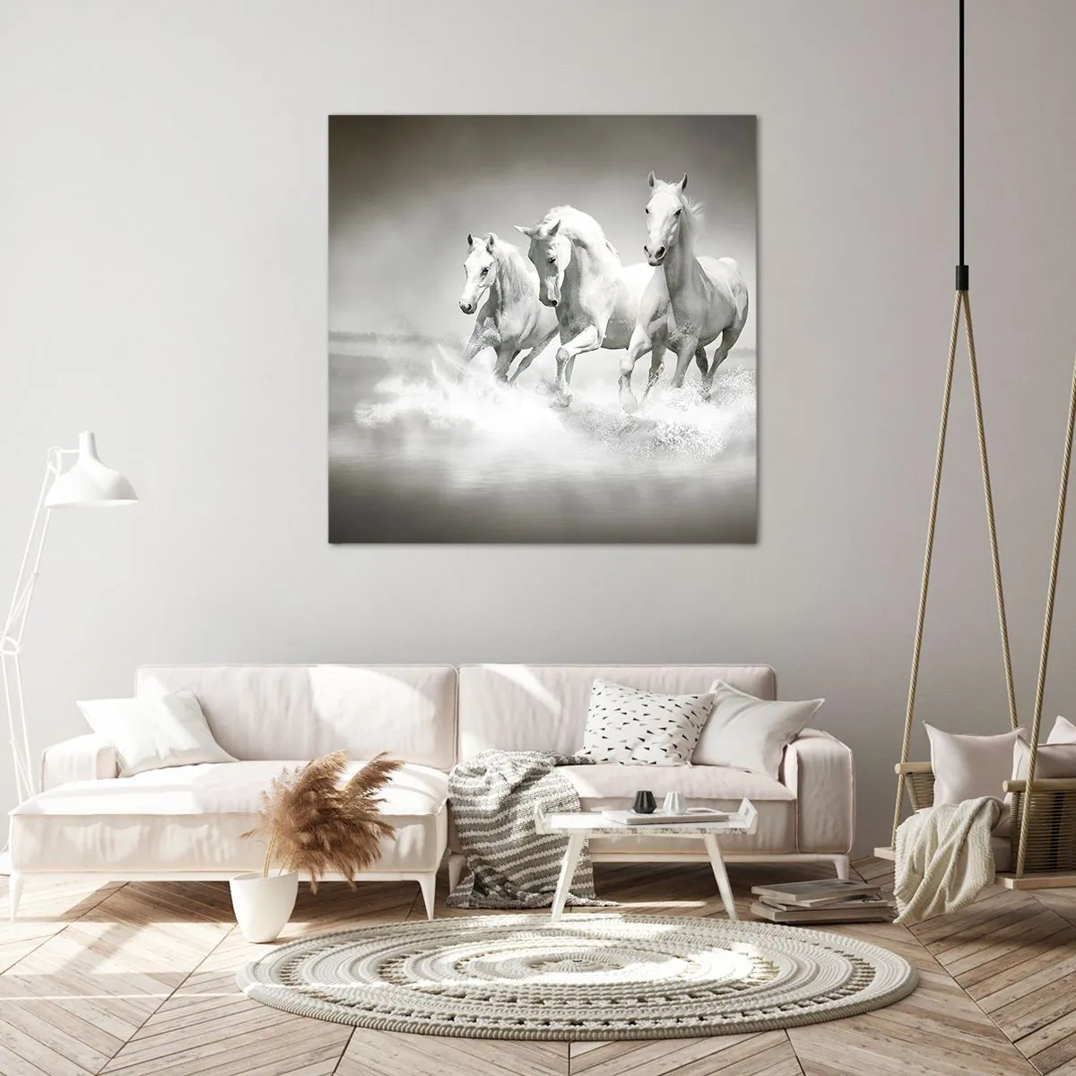 Schilderen op canvas - Witte waanzin - 40x40 cm