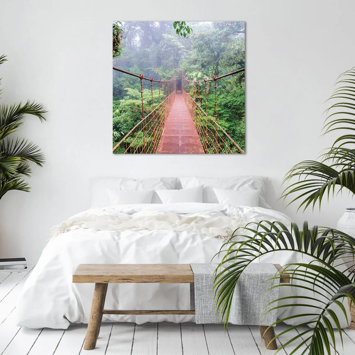 Schilderen op canvas - Opgehangen over de kronen - 60x60 cm