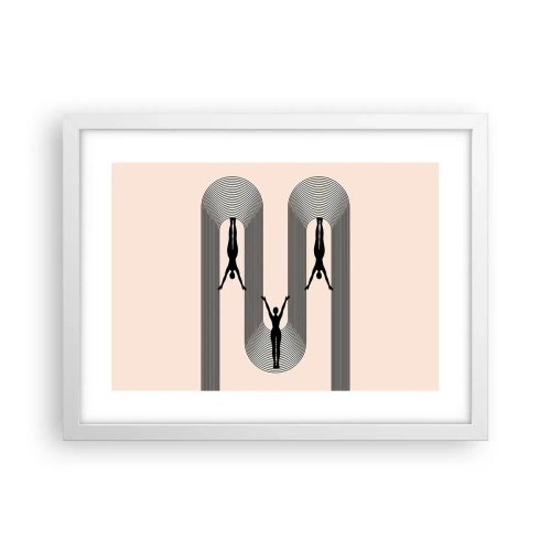 Poster in een witte lijst - Op zijn kop - 40x30 cm