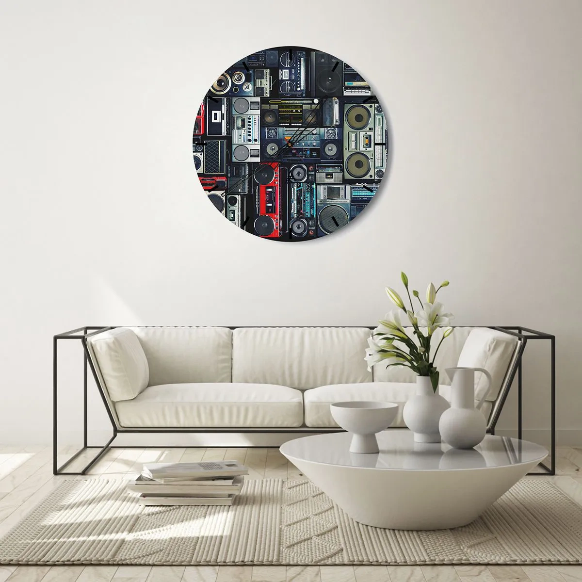 Wandklok - Klok - Verlangen naar de jaren 80 - 40x40 cm