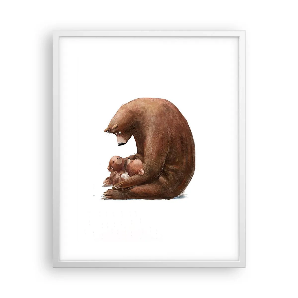 Poster in een witte lijst - Zoete dromen, kinderen - 40x50 cm