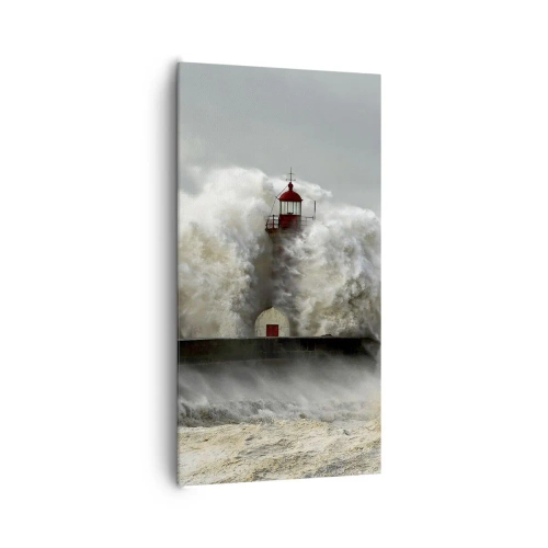 Schilderen op canvas - De woede van de oceaan - 65x120 cm