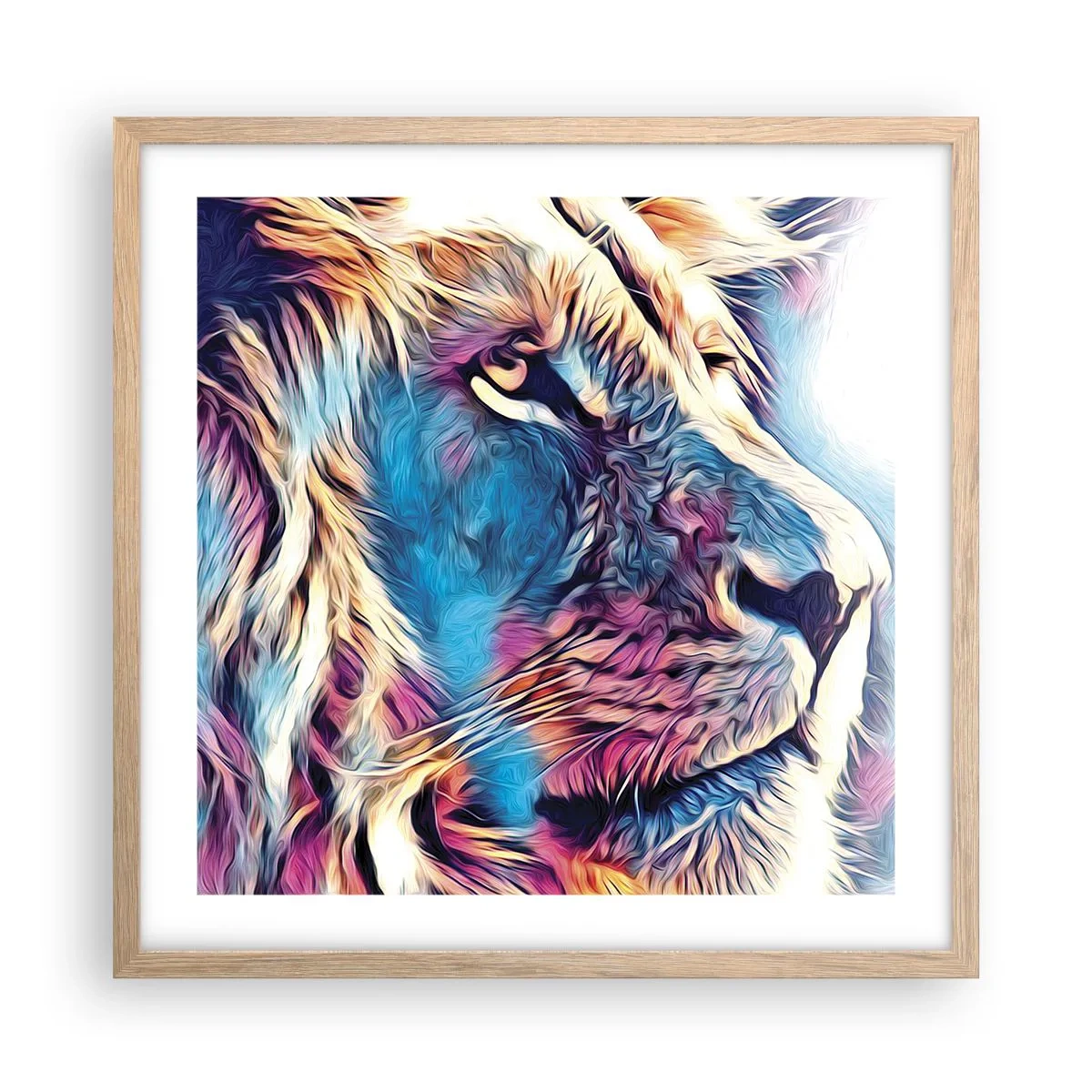 Een poster in een licht eiken lijst - De wijsheid van de natuur - 50x50 cm