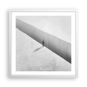 Poster in een witte lijst - Een duidelijk doel - 50x50 cm