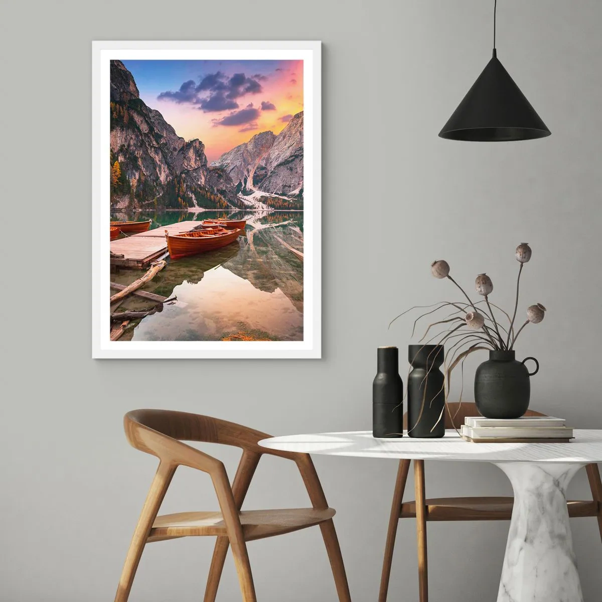 Poster in een witte lijst - Belofte van de dag - 61x91 cm