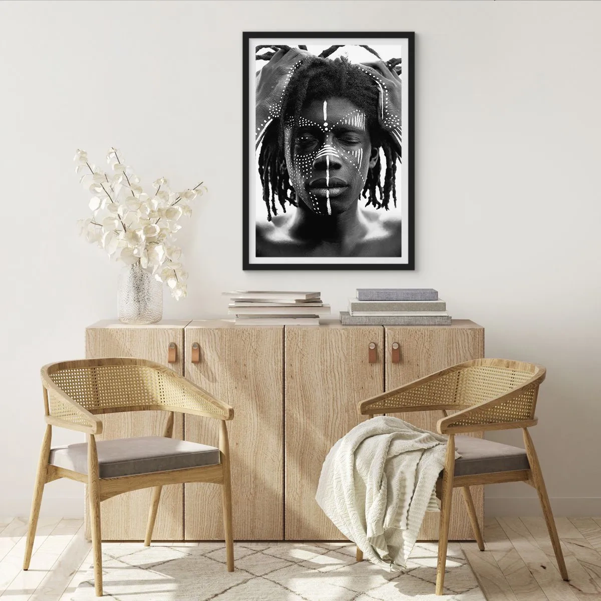 Poster in een zwarte lijst - Waar ben je? - 70x100 cm