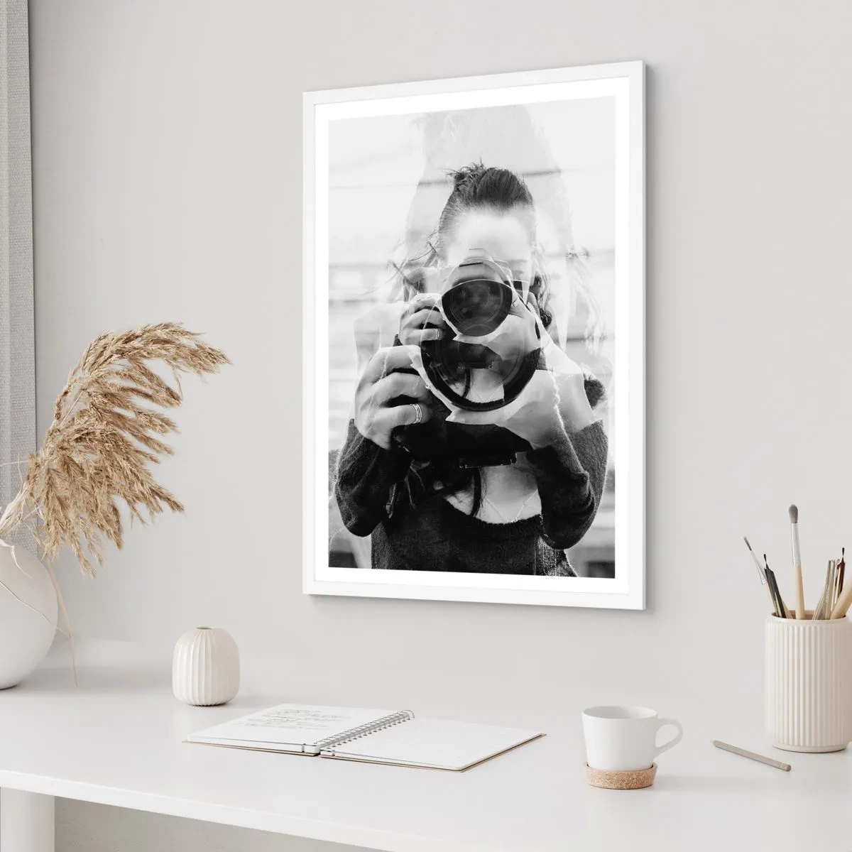 Poster in een witte lijst - Maker en materiaal - 70x100 cm