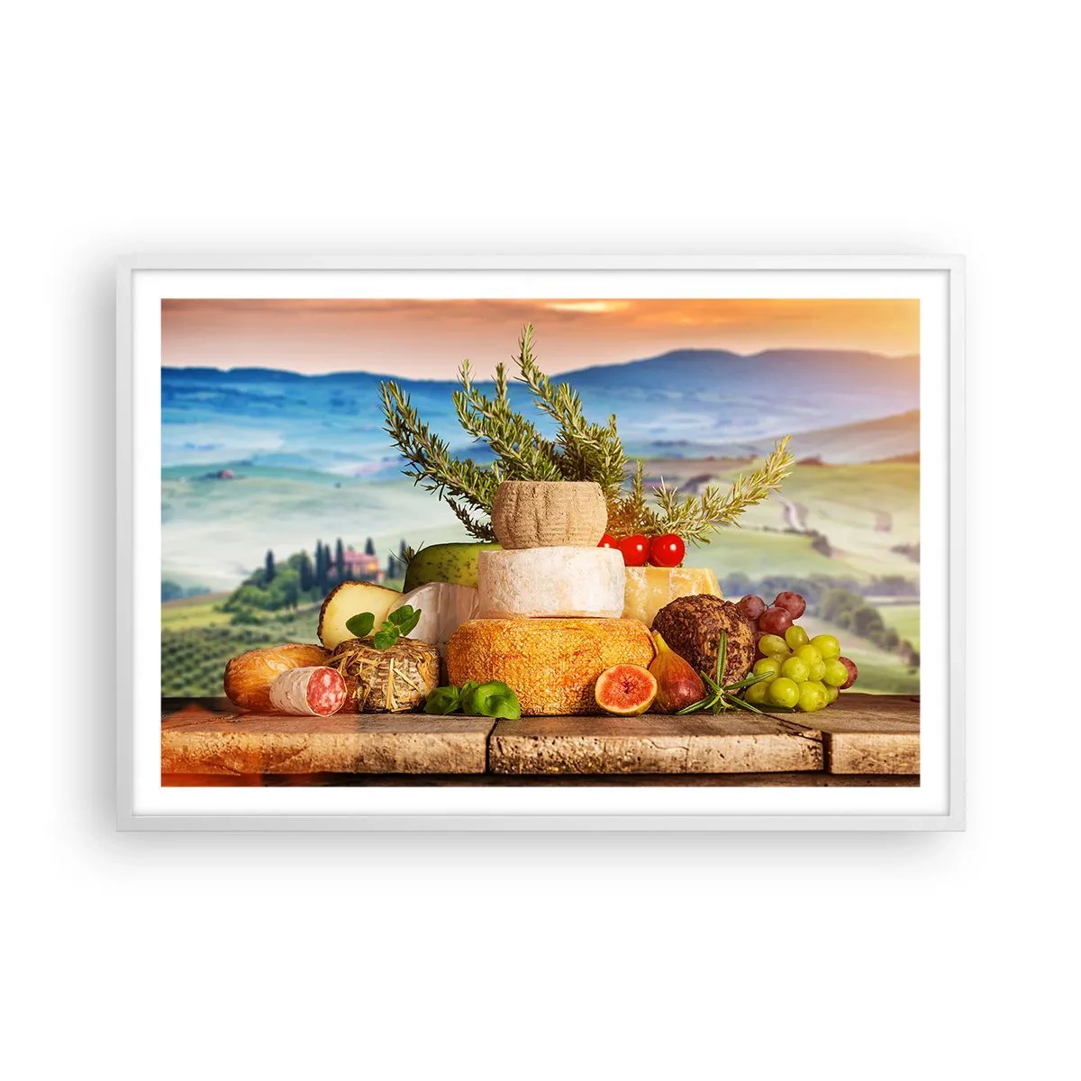 Poster in een witte lijst - De Italiaanse levensvreugde - 91x61 cm