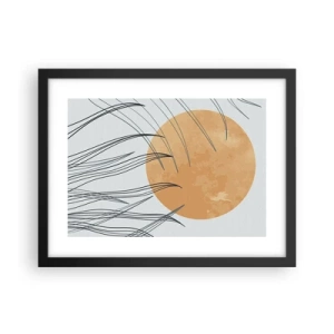 Poster in een zwarte lijst - Altijd naar de zon - 40x30 cm