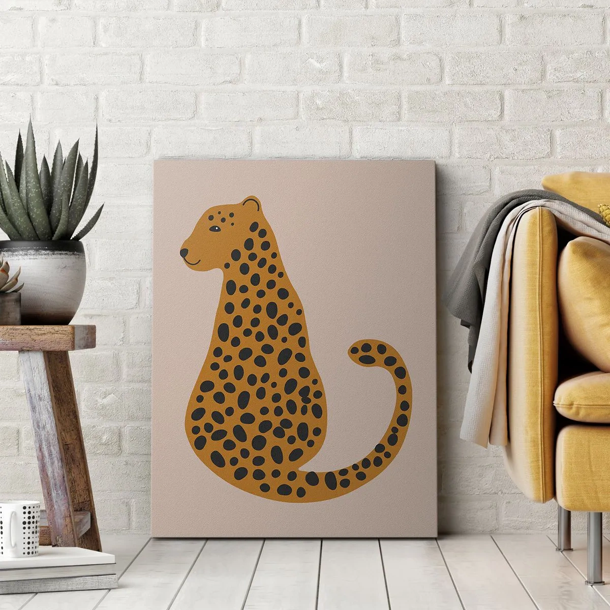 Schilderen op canvas - Luipaardprint is een modieus print - 50x70 cm