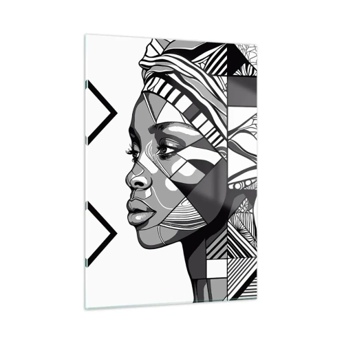 Schilderen op glas - Etnisch portret - 50x70 cm