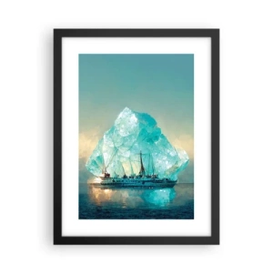 Poster in een zwarte lijst - Arctische diamant - 30x40 cm