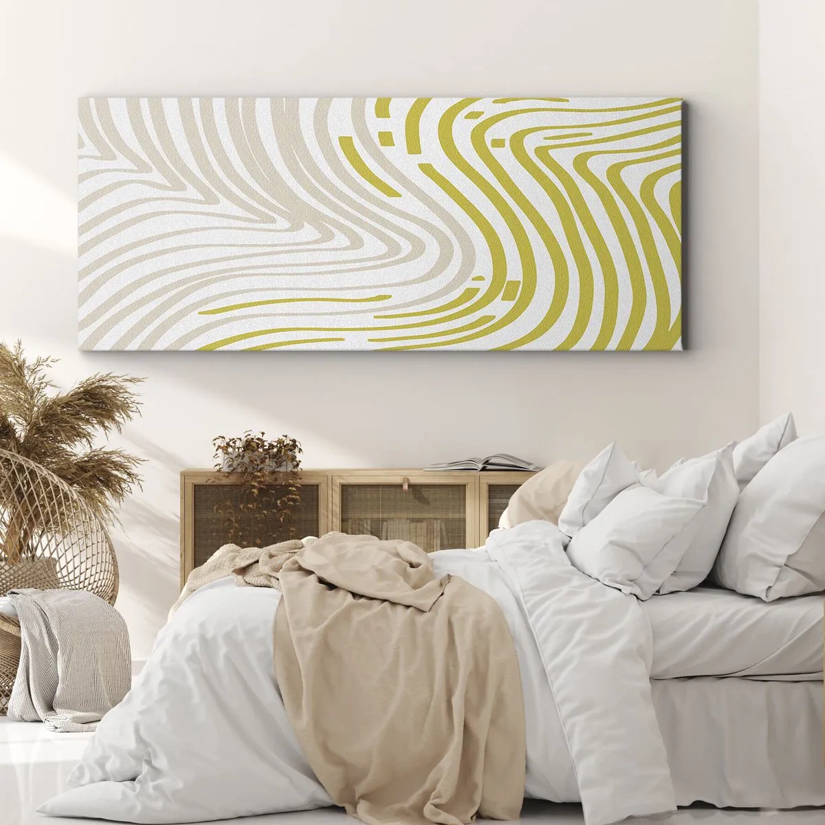 Schilderen op canvas - Een compositie met een zachte buiging - 100x40 cm