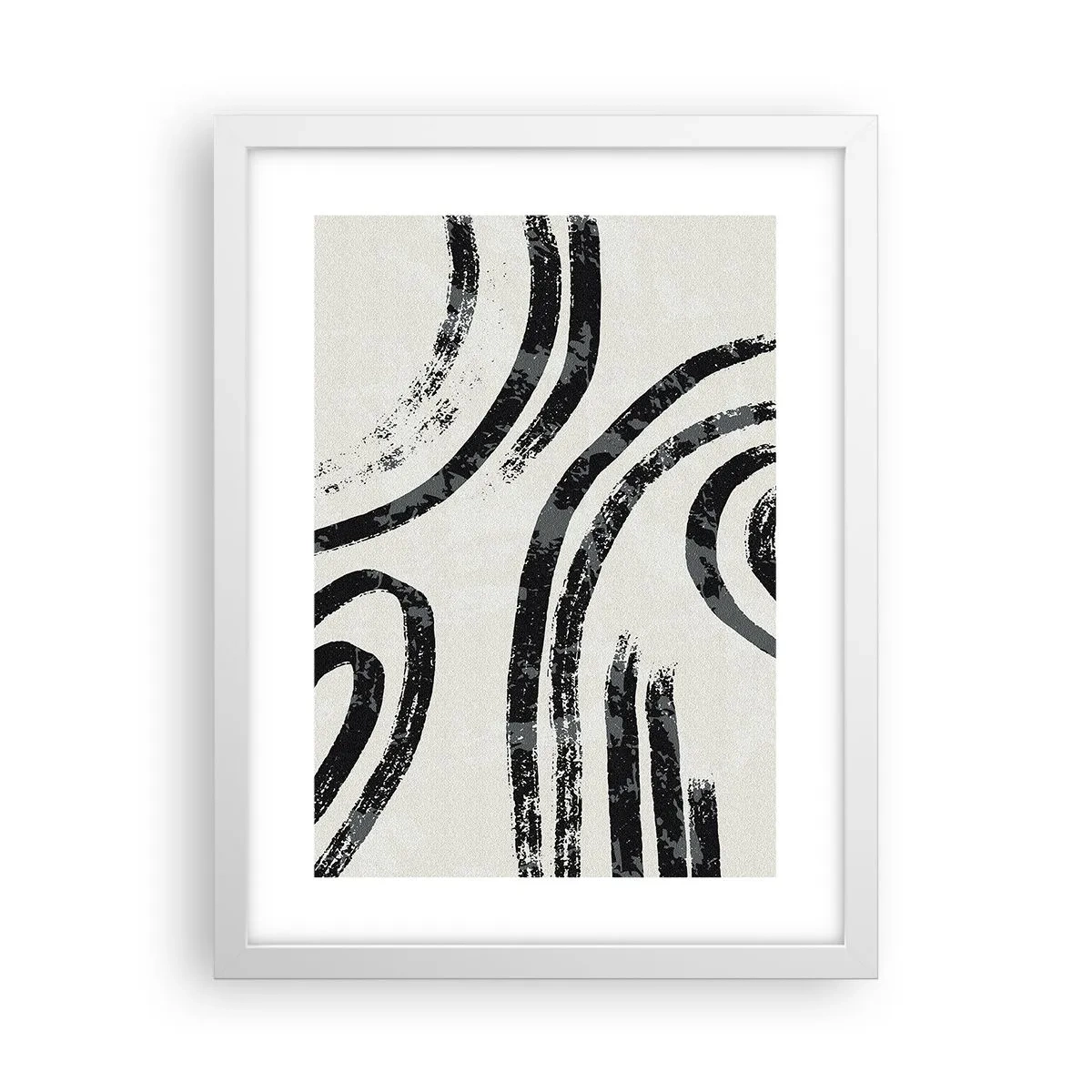 Poster in een witte lijst - Half gestopt - 30x40 cm