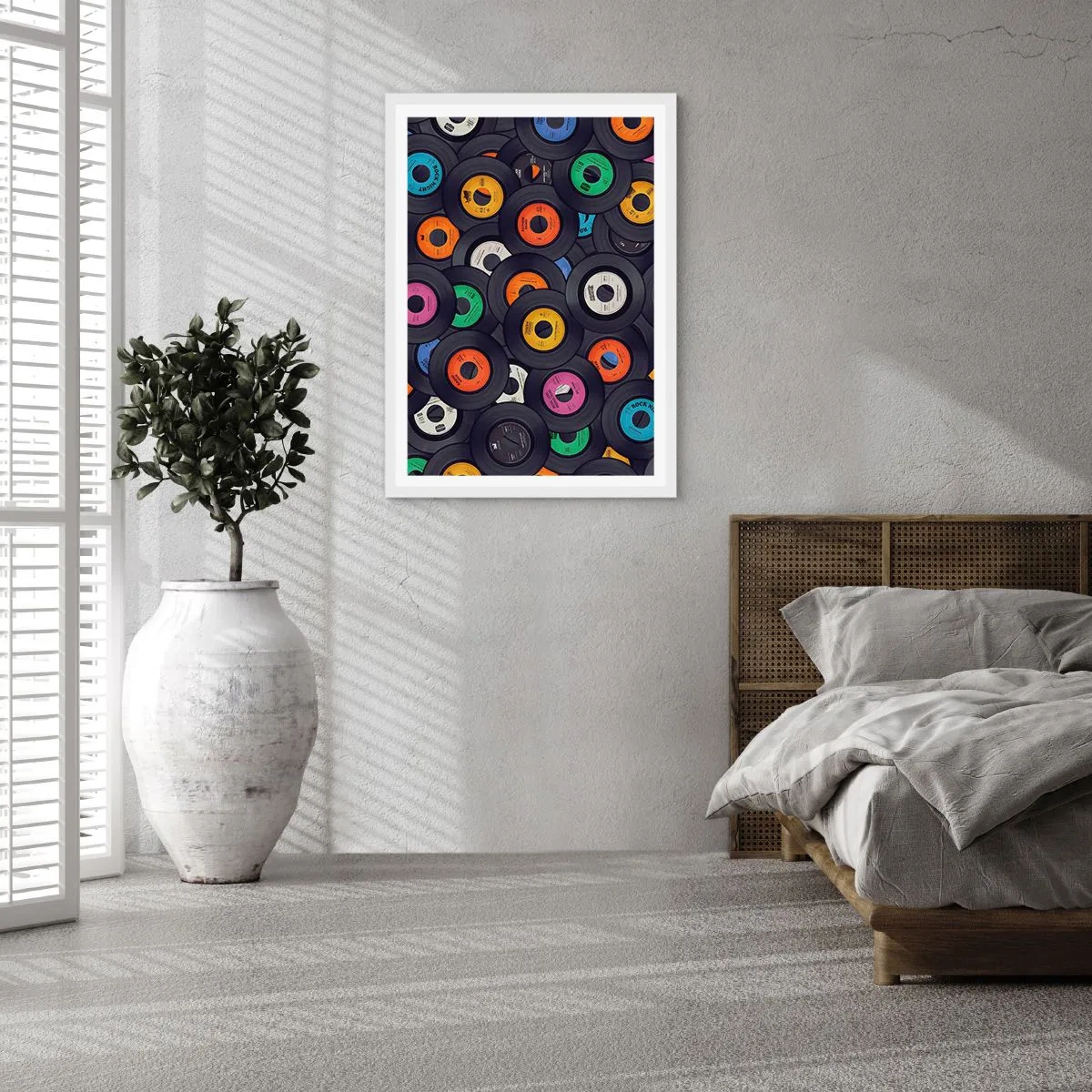 Poster in een witte lijst - De kleuren van de klassiekers - 70x100 cm