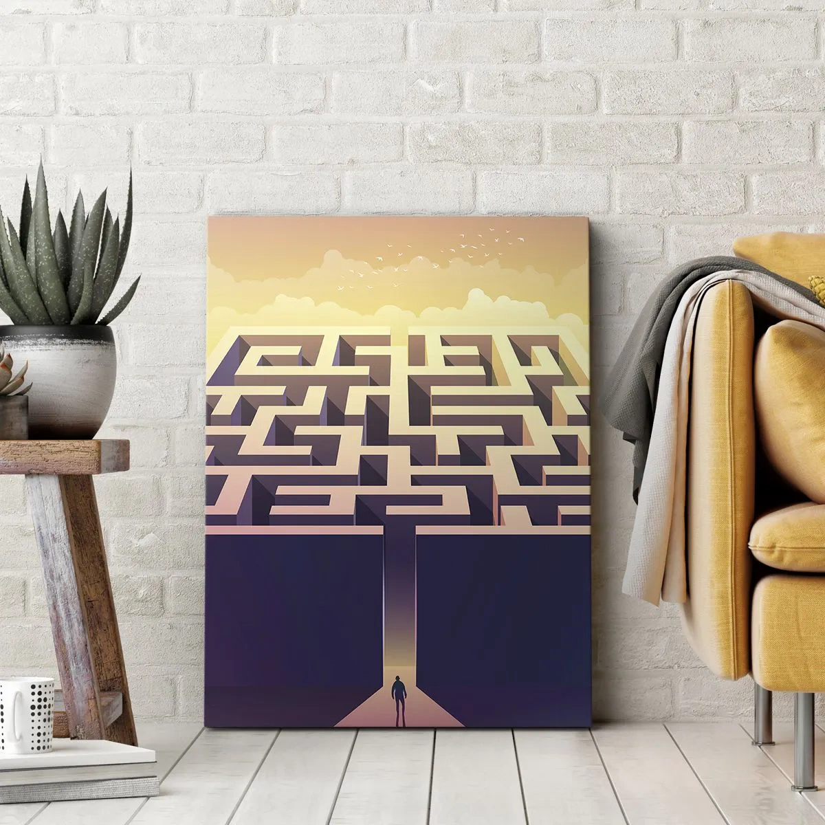 Schilderen op canvas - Beslissingstijd - 45x80 cm