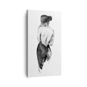 Schilderen op canvas - Bij haar verdwijnt de wereld - 45x80 cm