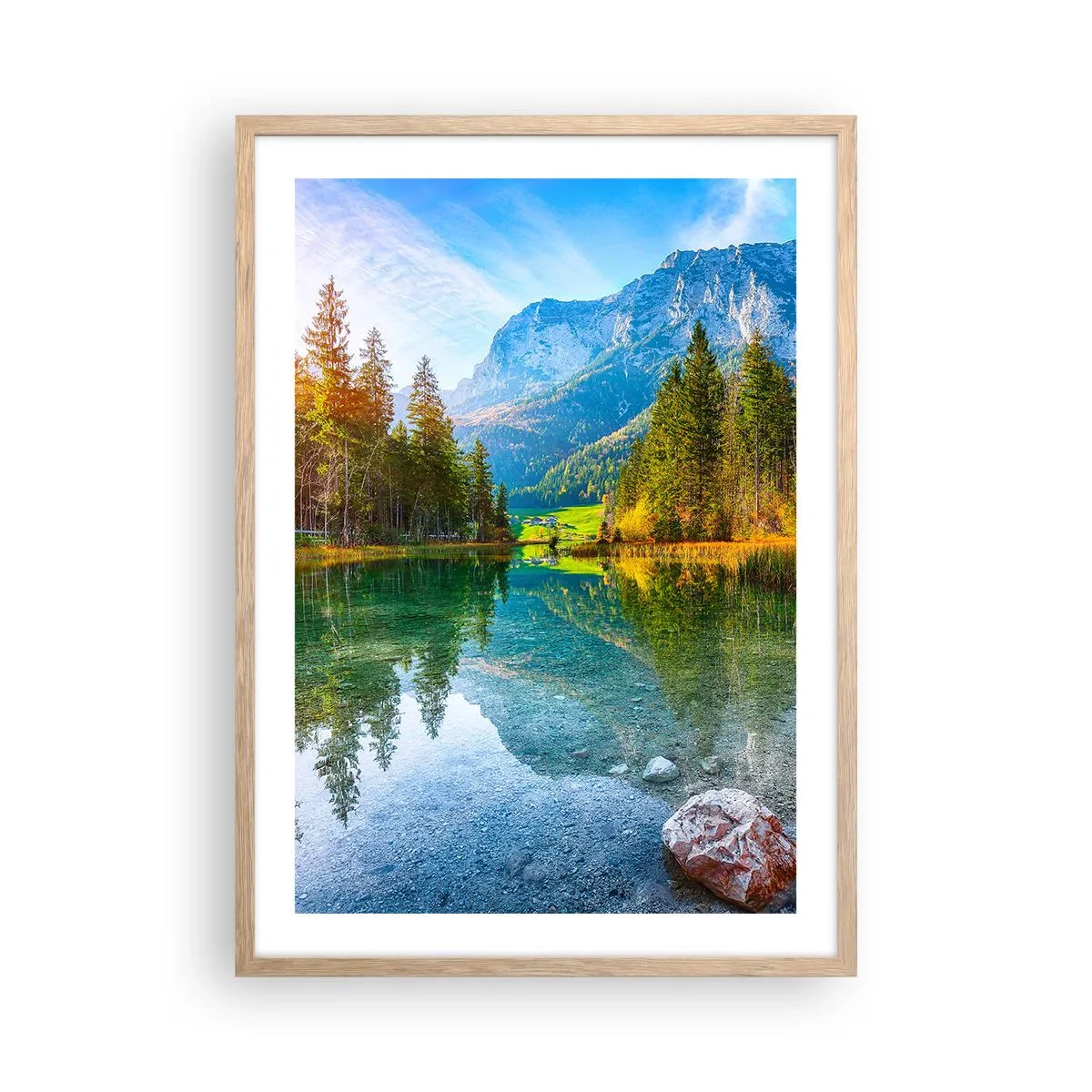 Een poster in een licht eiken lijst - De zachtheid van de herfst - 50x70 cm