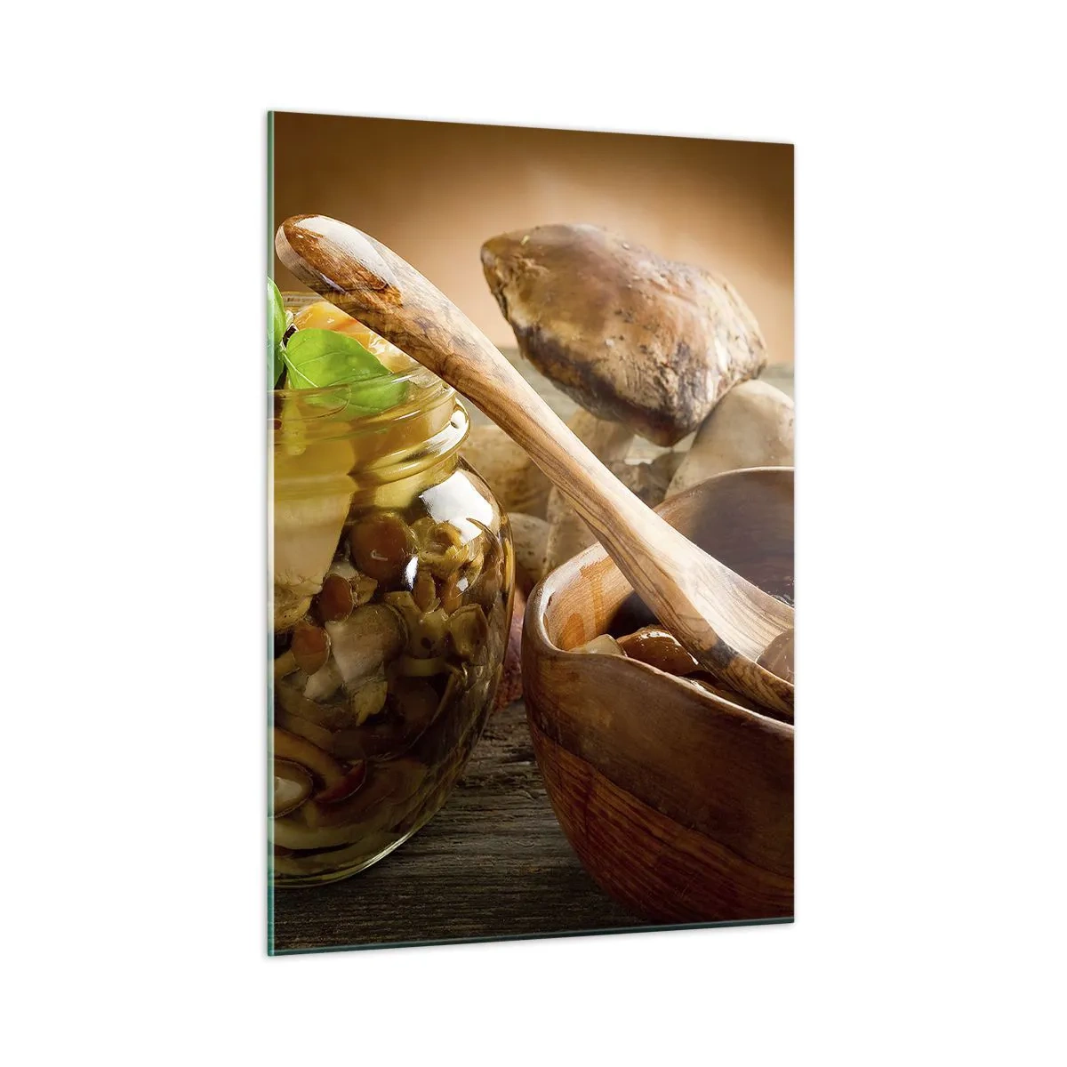 Schilderen op glas - Of het nu vers of gezouten is, of in het herfstseizoen ... - 50x70 cm