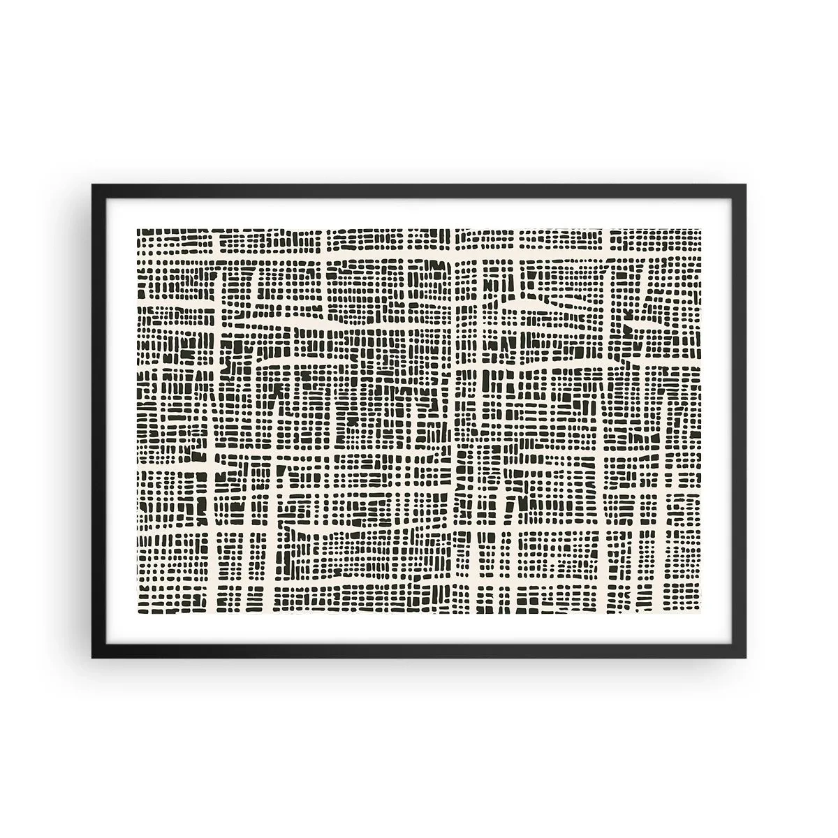 Poster in een zwarte lijst - Geweven compositie - 70x50 cm