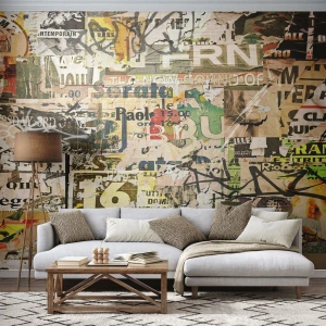 Zelfklevend Fotobehang Deluxe Sticker - O, het gebeurt... - Graffiti, Muurschildering, Deel - 100x70 cm