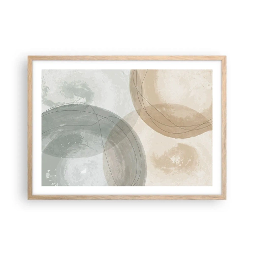 Een poster in een licht eiken lijst - Indringende werelden - 70x50 cm