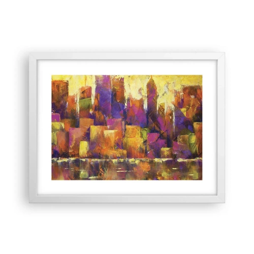 Poster in een witte lijst - Metropolitan compositie - 40x30 cm