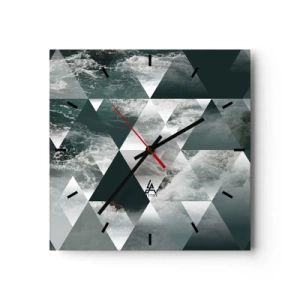 Wandklok - Klok - Kristal perspectief - 30x30 cm