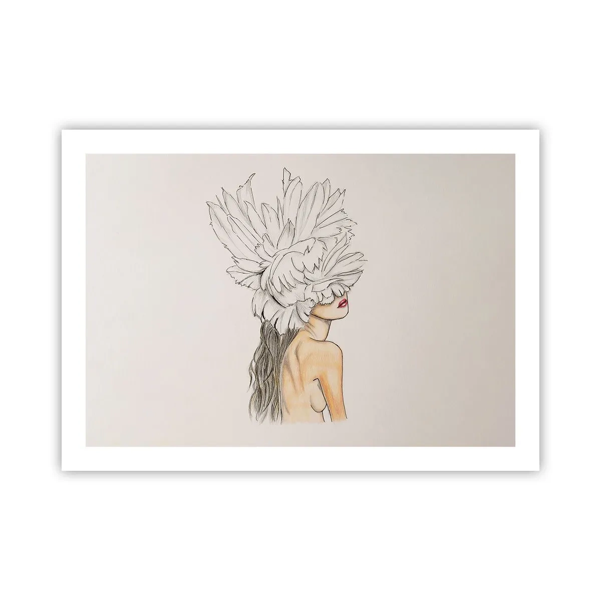 Poster - gekroonde schoonheid - 70x50 cm
