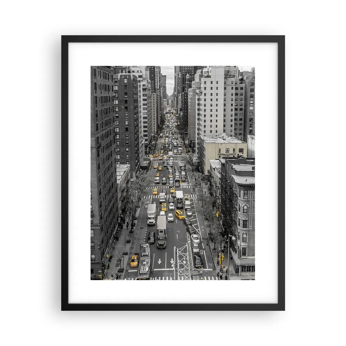 Poster in een zwarte lijst - New Yorks leven - 40x50 cm