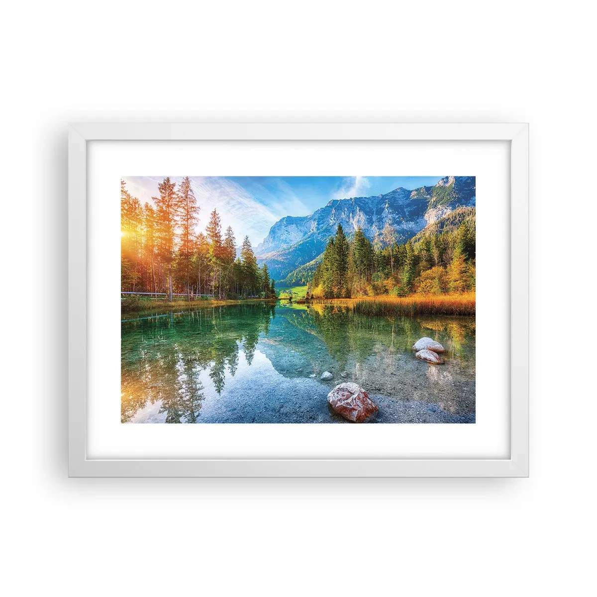 Poster in een witte lijst - De zachtheid van de herfst - 40x30 cm