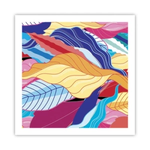 Poster - Een kleurrijke puinhoop - 60x60 cm