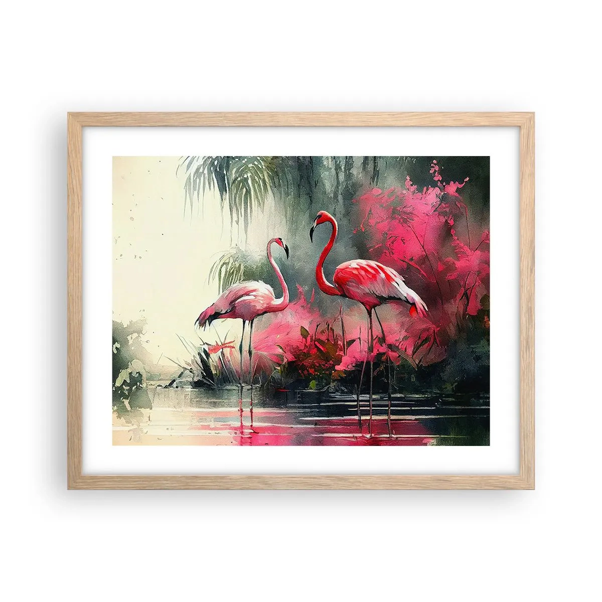 Een poster in een licht eiken lijst - Een les in natuurlijke gratie - 50x40 cm