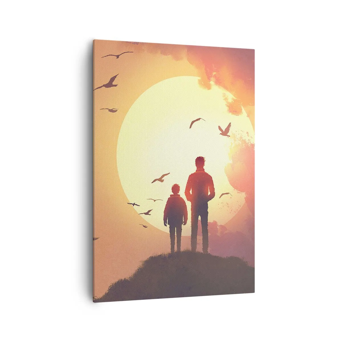 Schilderen op canvas - Oog in oog met de zon - 70x100 cm