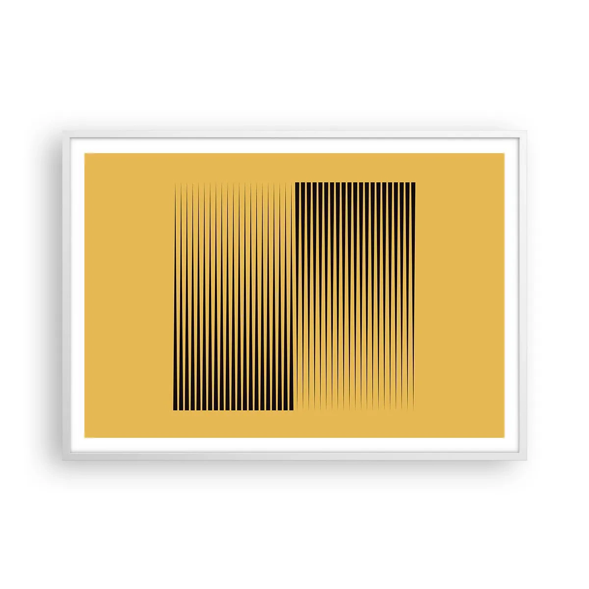 Poster in een witte lijst - Vierkant van tegenpolen - 100x70 cm