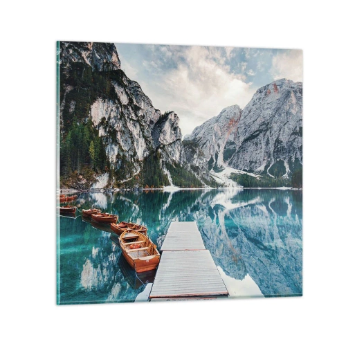 Schilderen op glas - We zullen je schoonheid laten zien - 70x70 cm